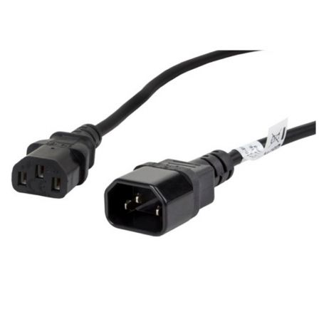 Lanberg CA-C13E-11CC-0018-BK Cable de Alimentación C13 a C14, 1,8 m, Negro